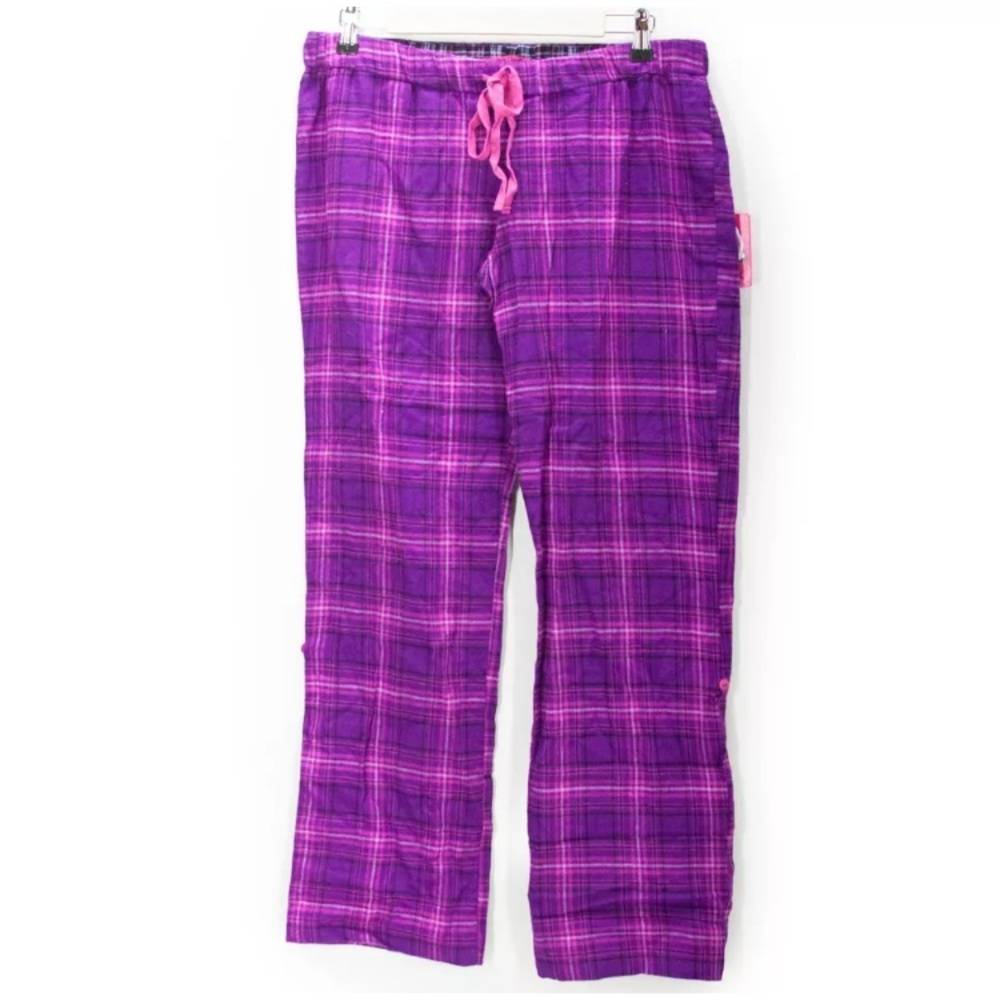 Sleep Riot Purple Plaid Flannel Pajama Pant